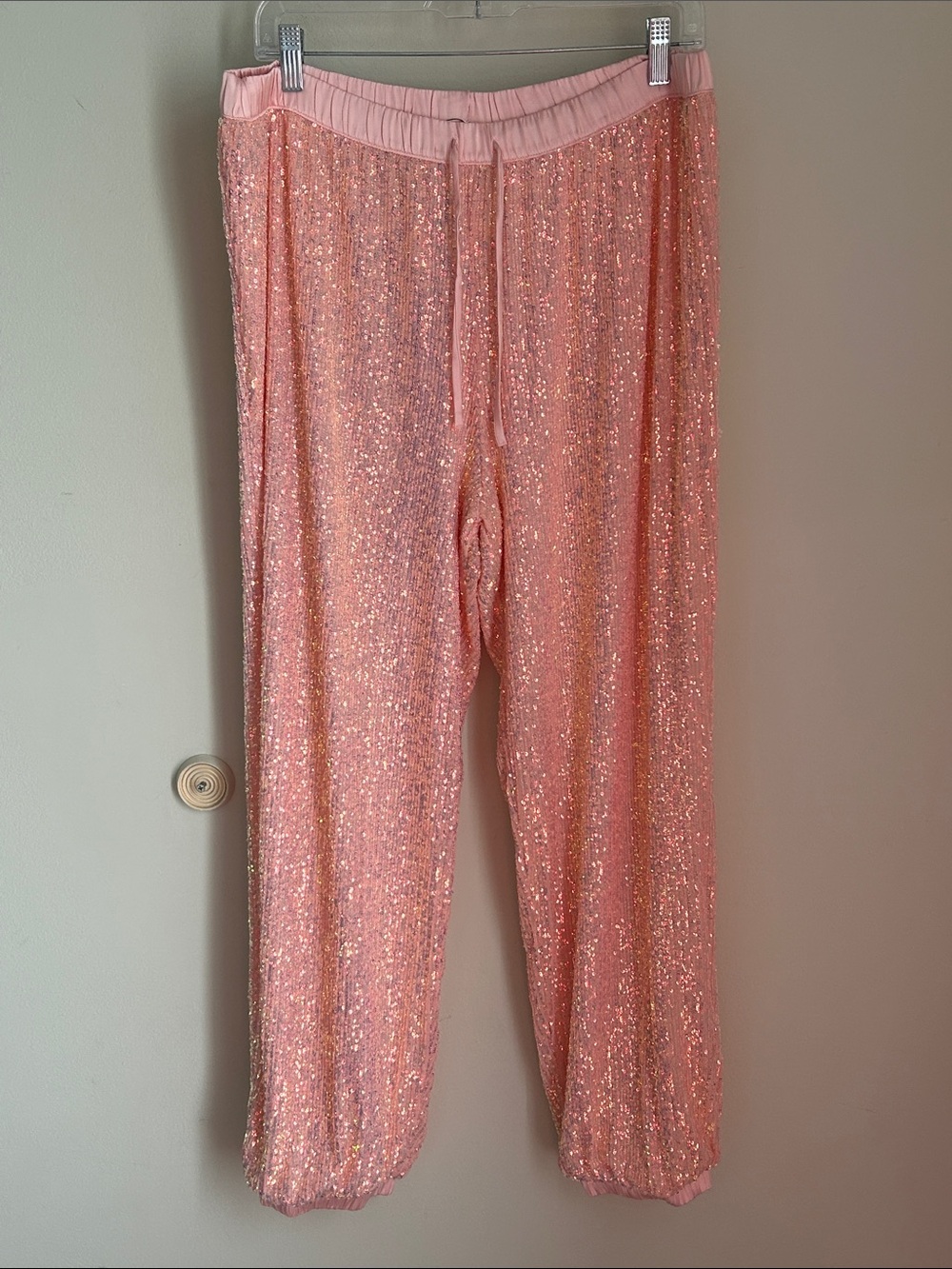 Victoria's Secret Shimmer Pink Drawstring Joggers
